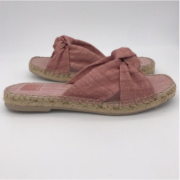 NWB Dolce Vita Benecia Knotted‎ Sandal in Blush Linen Size 6.5 - Picture 3 of 8
